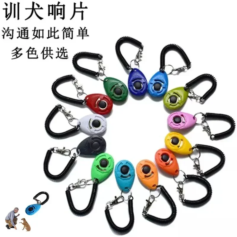 Dog Training Clicker Pet Cat Plastic New Dog Click Trainer Aid Tools Adjustable Wrist Strap Sound Key Chain Dog Supplies Product