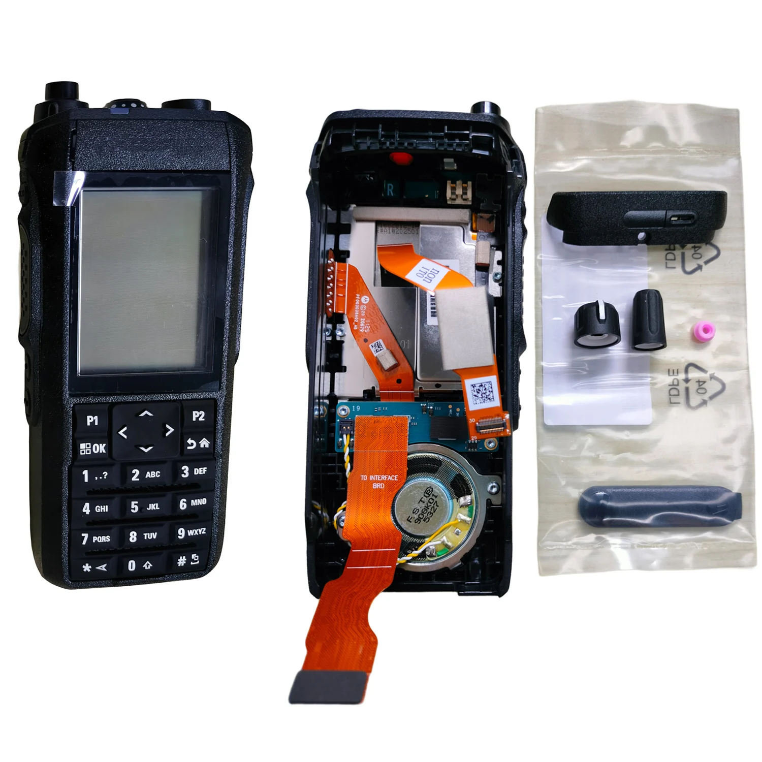 

R7 Walkie Talkies Replacement Housing Cover Case Kit With Speaker and LCD Screen For R7 Two Way Repair Parts