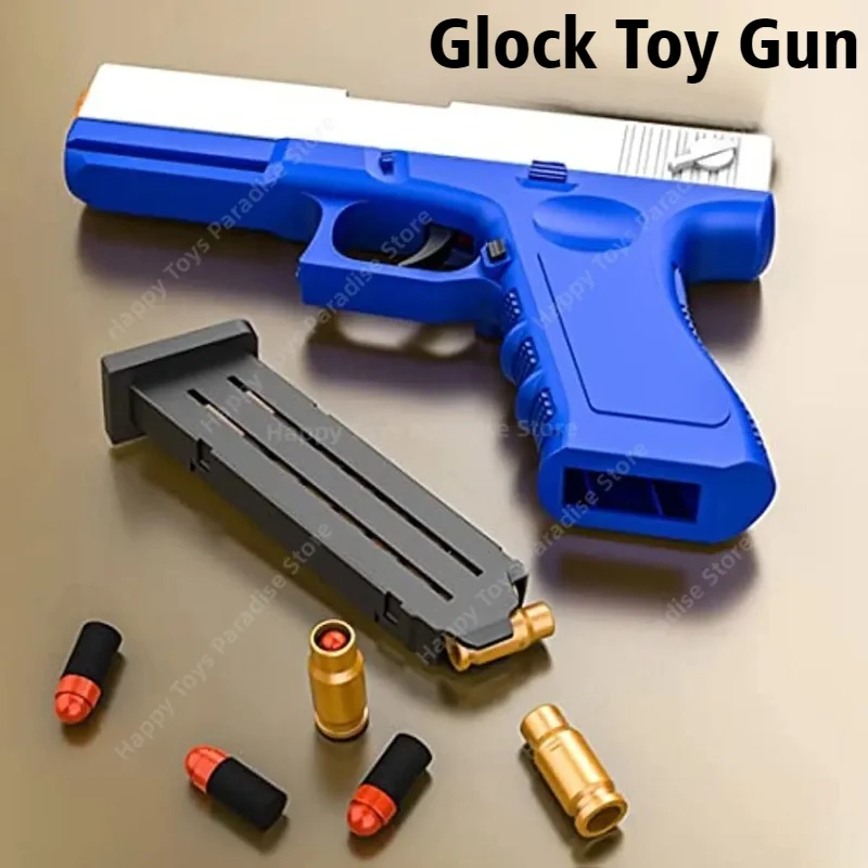 

2025 New Shell Ejecting GLK M1911 Glock Gun Airsoft Soft Bullet Pistol Toys Guns Children Armas Blaster Shoot Outdoor Game Boys