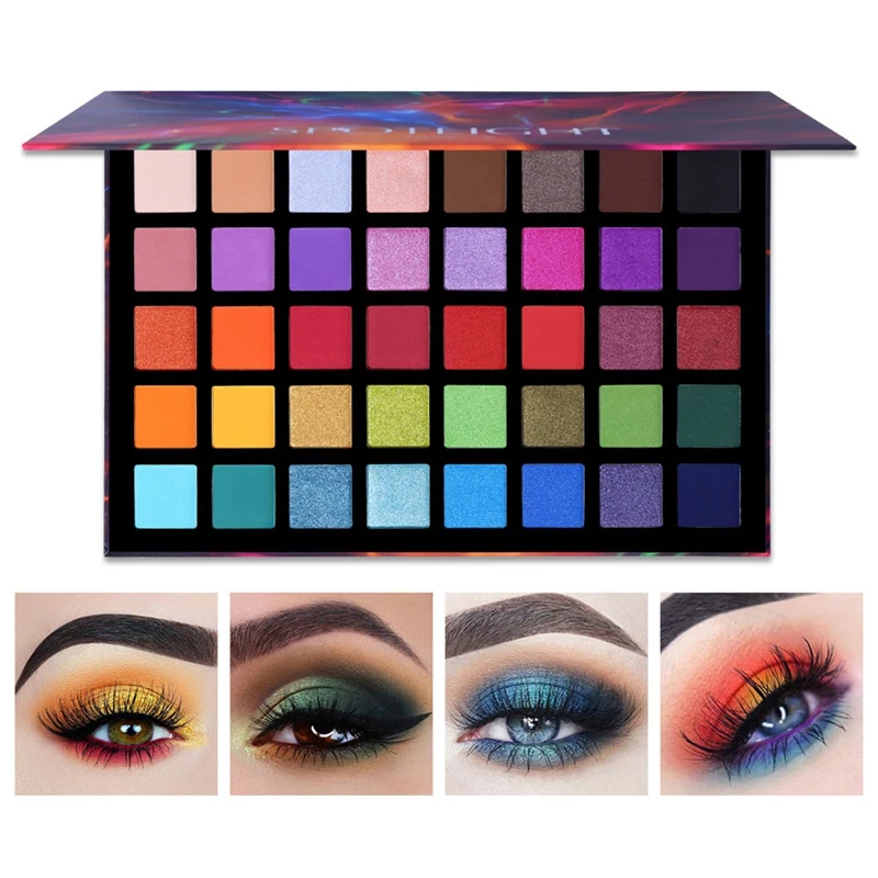 GLAZZI Eye Shadow Palette 40 Color Colorful Artist Shimmer Glitter Matte Pigmented Powder Pressed