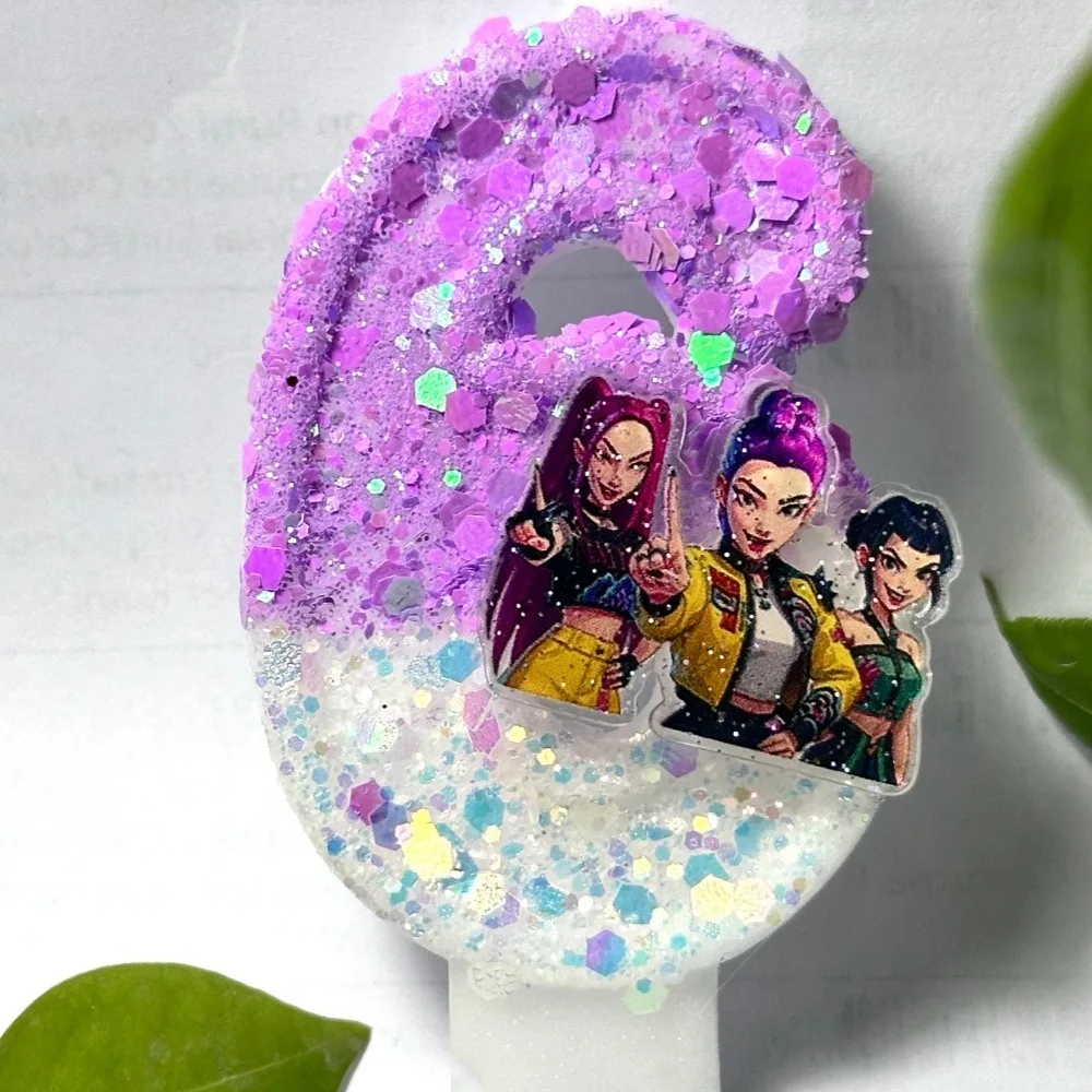 new  Kpop Demon Hunter Candle Number Children's Birthday Party Birthday Cake Decoration Baby Shower Party Gifts Supplies