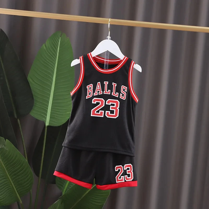 NEW 24/25 Children\'s clothing suit boy girl Fans Basketball Jerseys NO.23 game team uniform training  Vest and shorts