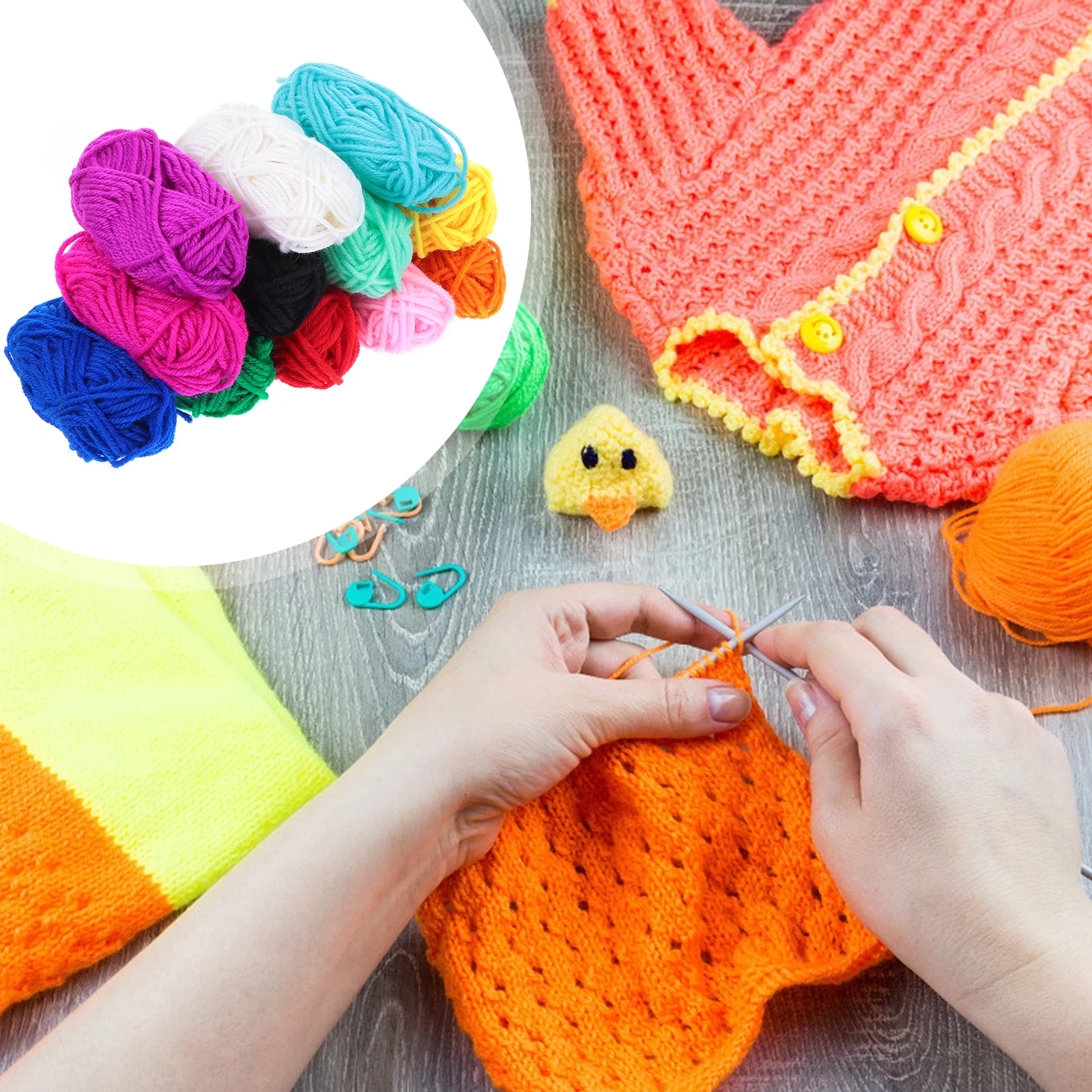 

Acrylic Yarn For Knitting Lightweight Soft Crochet Wool Craft Diy Blankets Socks Decorative Accessories Yarn