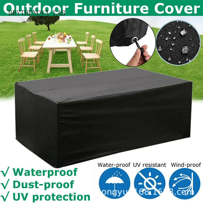 48Size Furniture Covers Black Outdoor Patio Garden Furniture Waterproof Rain Covers Snow Chair Sofa Table Chair Dust Proof