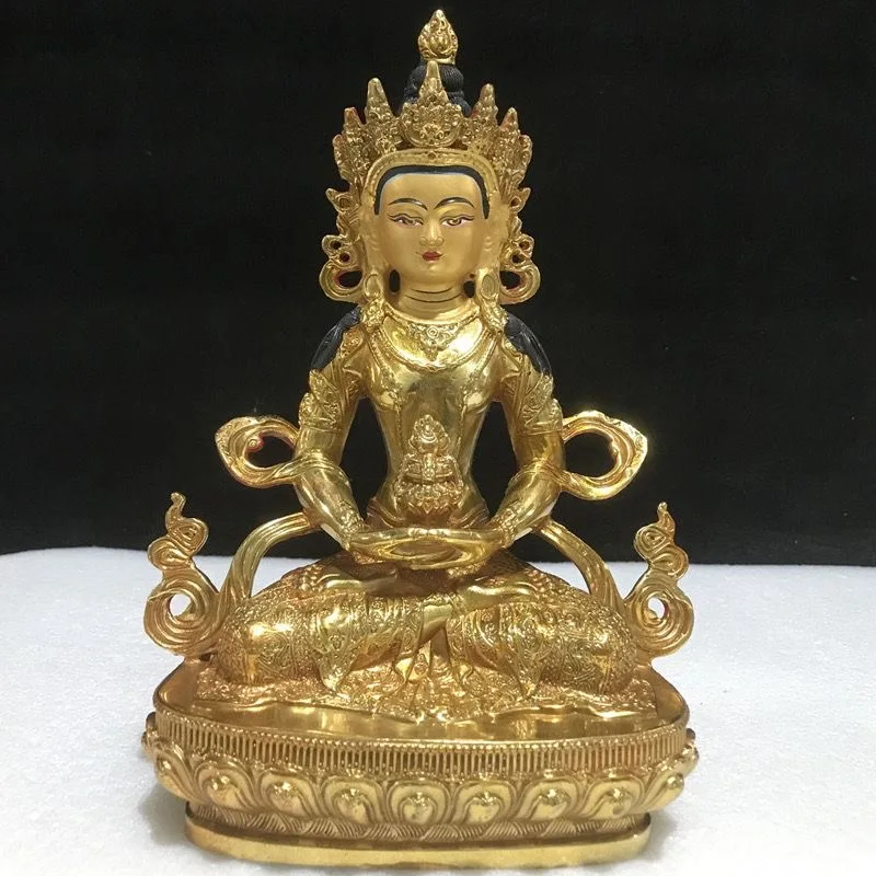 

Special Offer # Buddhism Aisa HOME gilded copper Amitayus PUSA Buddha statue bless family safe good luck 21CM