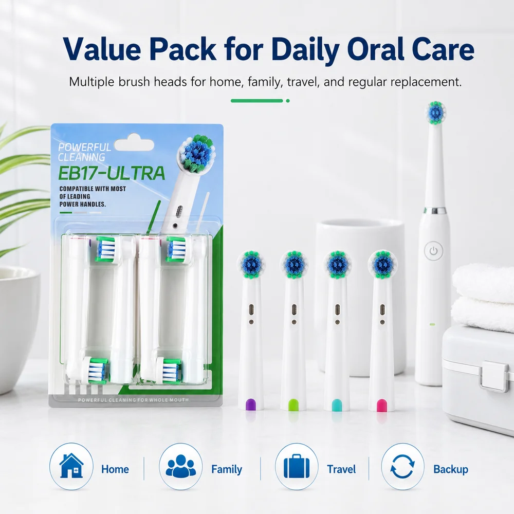 Wholesale 4/8/16/80pcs Set/lot Electric Toothbrush Head For Oral B PRO 6000 3000 750 2000 Replacement Brush Heads D18 4739 3709