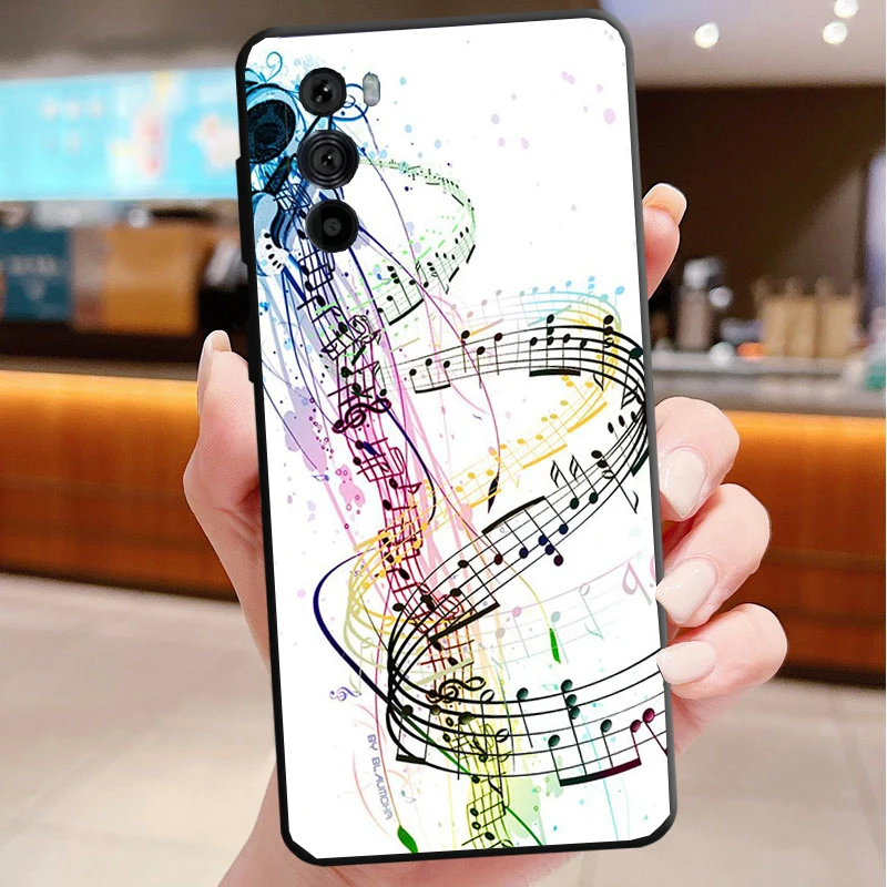 

Phone Case For Motorola Edge 50 40 Pro 60 50 40 30 Ultra Neo Fusion Moto G85 G72 G53 G54 G84 G13 G32 Music note piano
