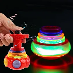 9cm Gyroscope Children Toys Music Luminous Magic Rotating Launch Cartoon Colorful Flash