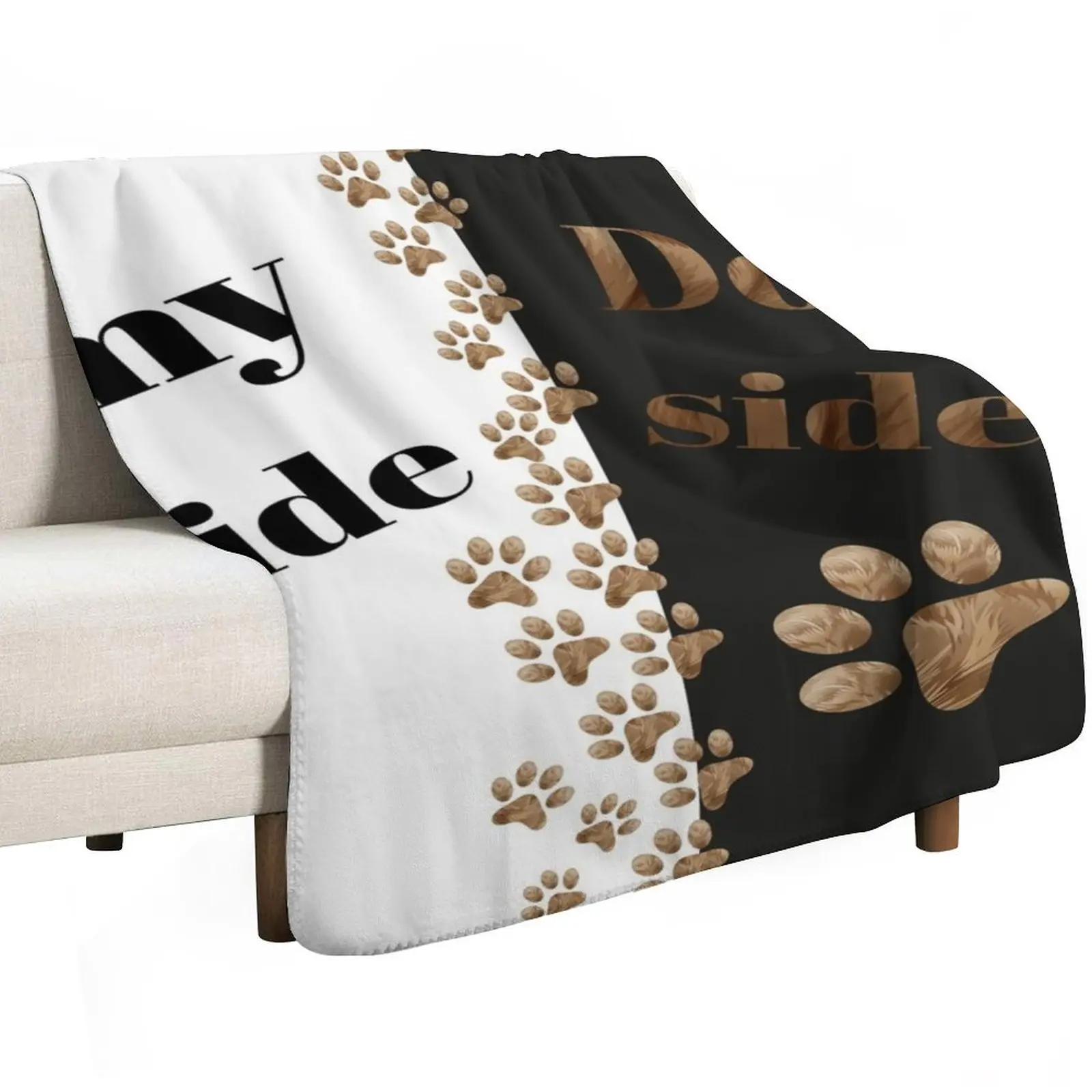 My side Dog side blankets and pillows Throw Blanket Single Plaid on the sofa heavy to sleep Sofas Hairy Loose Blankets