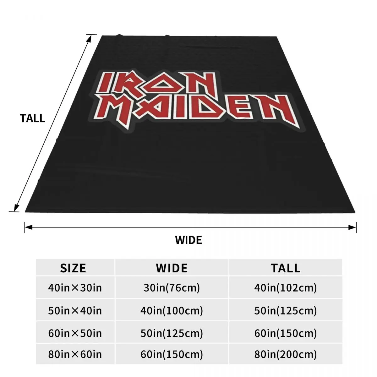 Iron Maidens Blanket Warm Soft Funny Plush Throw Blanket For Living Room Travel Flannel Bedspread Bed Cover