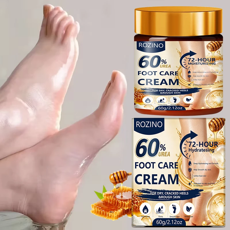Intense Moisturizing Foot Cream - Prevents Dryness and Cracking, Rich in Coconut Oil and Hyaluronic Acid, Deeply Moisturizes, Prevents Dry, Cracked, and Rough Hands and Feet, Makes the Skin of Hands and Feet Soft, Smooth, Moisturized, and Elastic, with Remarkable Results, Suitable for Extremely Dry, Cracked, and Rough Hands and Feet, an Ideal Holiday Gift