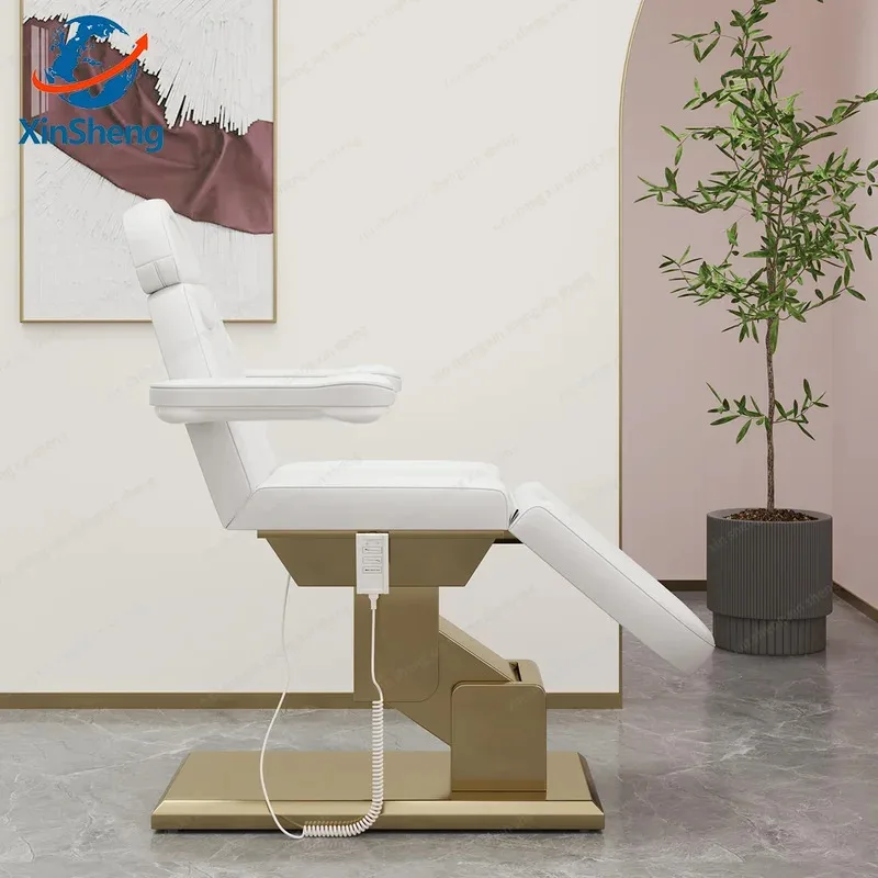XinSheng-cama de cuidado de belleza con elevación eléctrica, silla de diagnóstico ajustable para clínica hospitalaria, salud, tienda de SPA, sofá, muebles de cuero