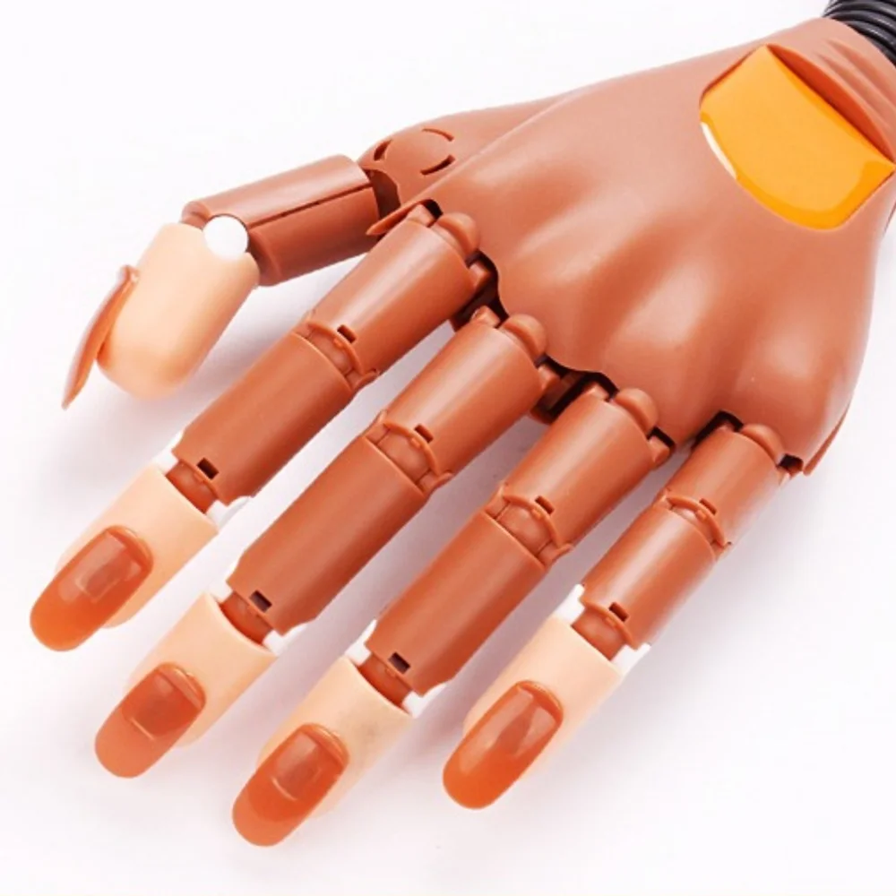 アクリルネイル練習用ハンドセット 100個の偽爪付き ネイルチップ マニキュア練習用指 調整可能 プロ仕様