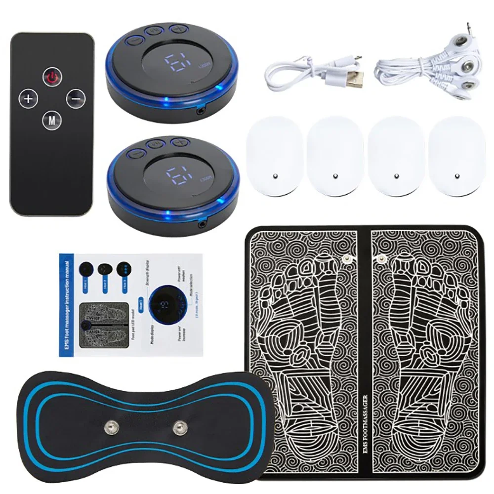 

Electric Foot Massager Pad Electrostimulator Massage Mat EMS Muscle Massager Relax Feet Massage Fitness Masajeador USB Charging