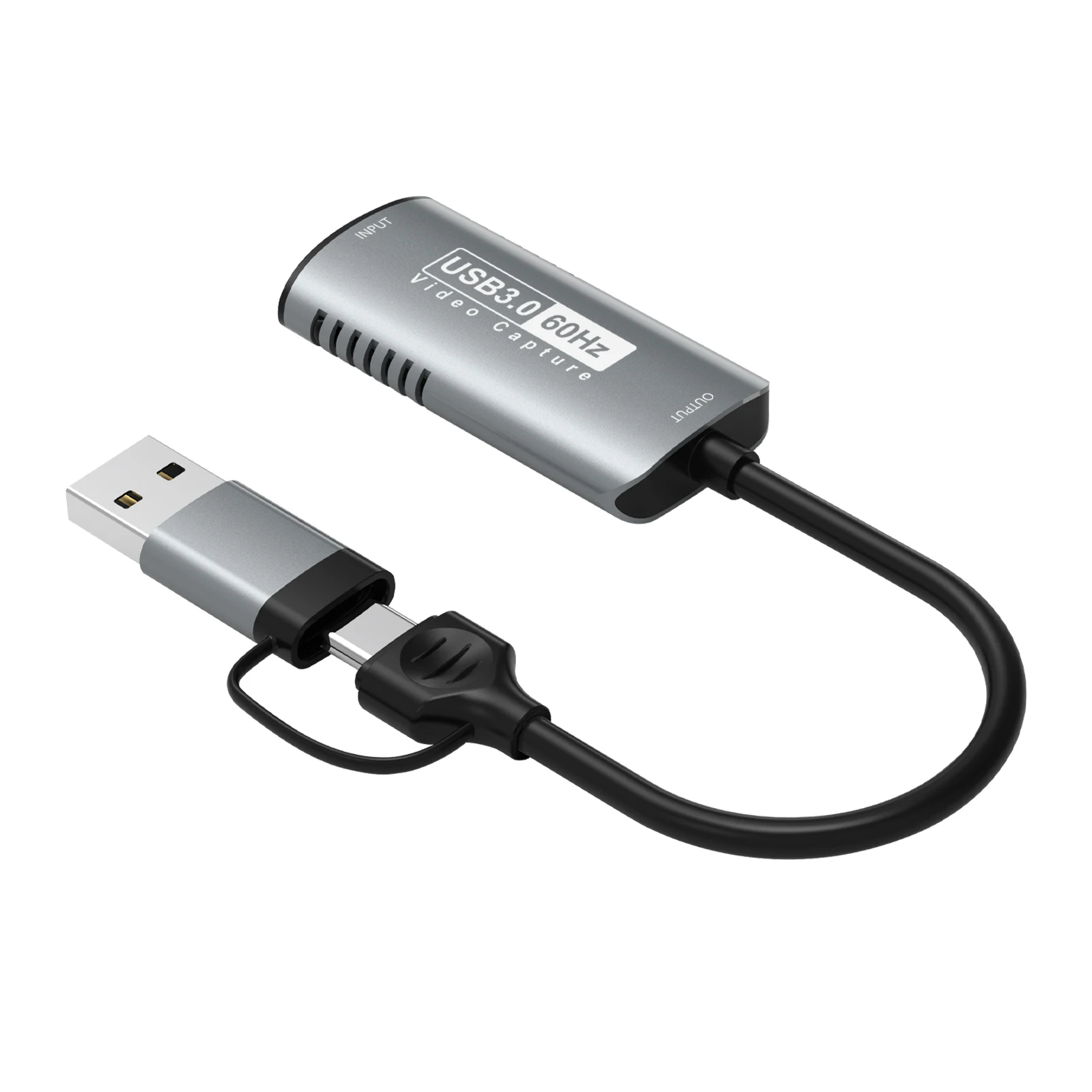 Nku USB type-c 2in1 videó Elfog rty 4k@60hz bemeneti 1080p@30hz/60hz Merevlemez diktafon számára Notebook PC xbox Csonka camer Beszállásol Vízhozam