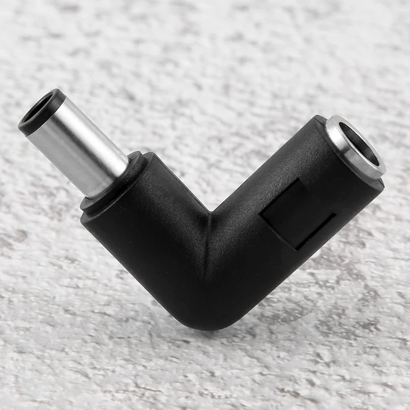 7.4X5.0 kepala lurus ke 7.4X5.0 siku pengisi daya DC konektor konverter adaptor untuk DELL HP 7.4X5.0 ke 7.4X5.0Mm
