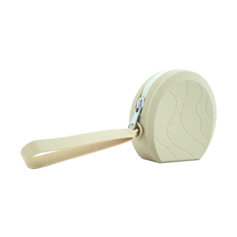 DHL100pcs Women Silicone Solid Wave Pattern Waterproof Protable Short Coin Change With Wrist