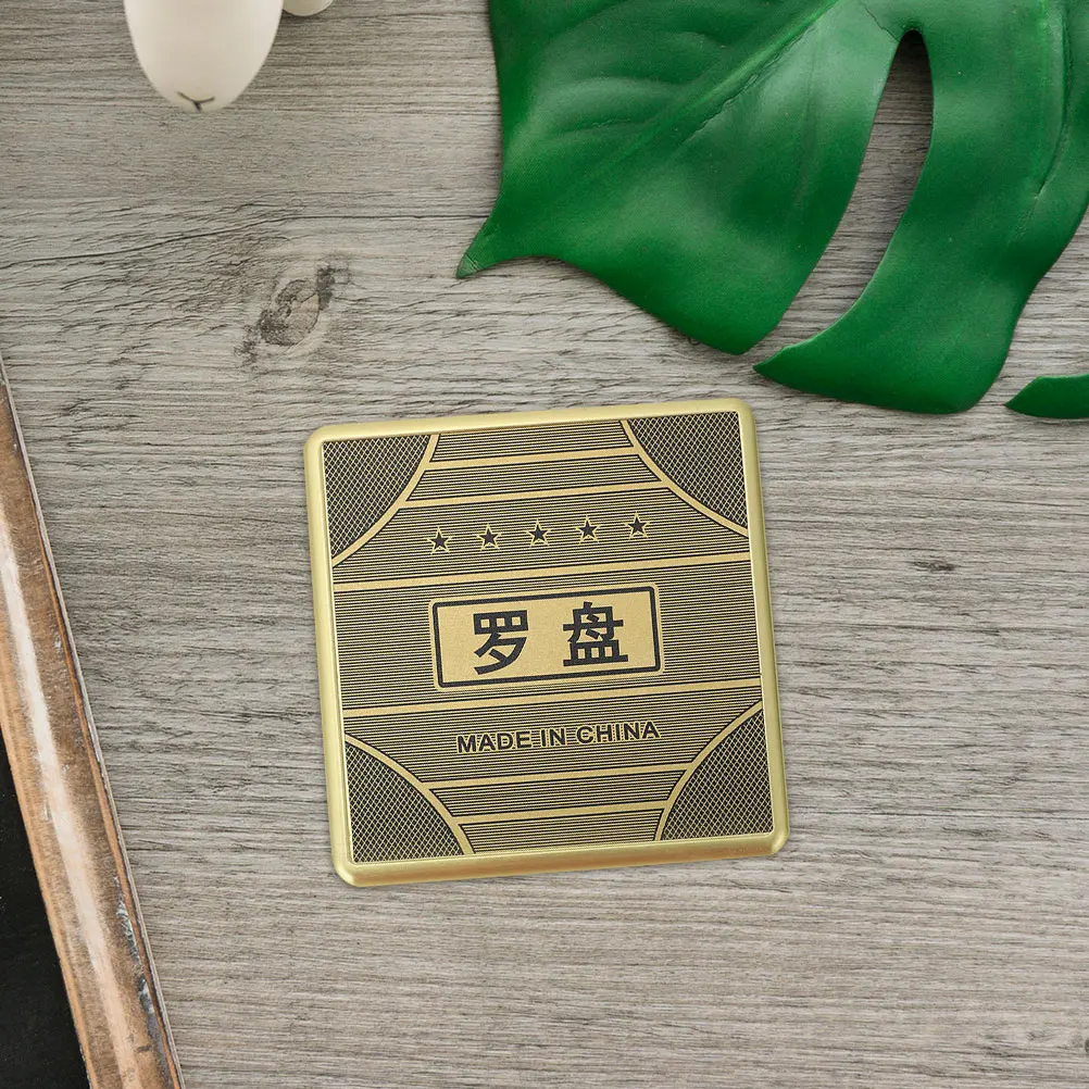 

Brass Chinese Compass, Divination Pan For Feng Shui, Portable Lightweight Metal Direction , Retro I-Ching Tool,