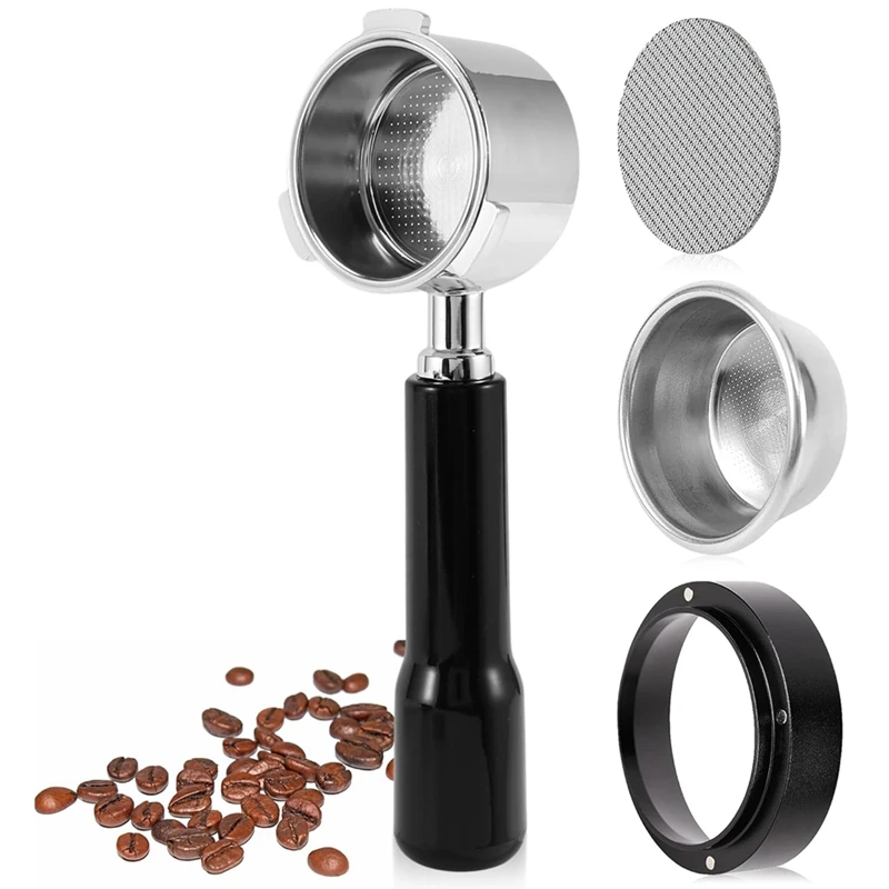 

54Mm Bottomless Portafilter - Complete Set With Dosing Funnel, Puck Screen, Basket For Breville 54Mm Espresso Machines