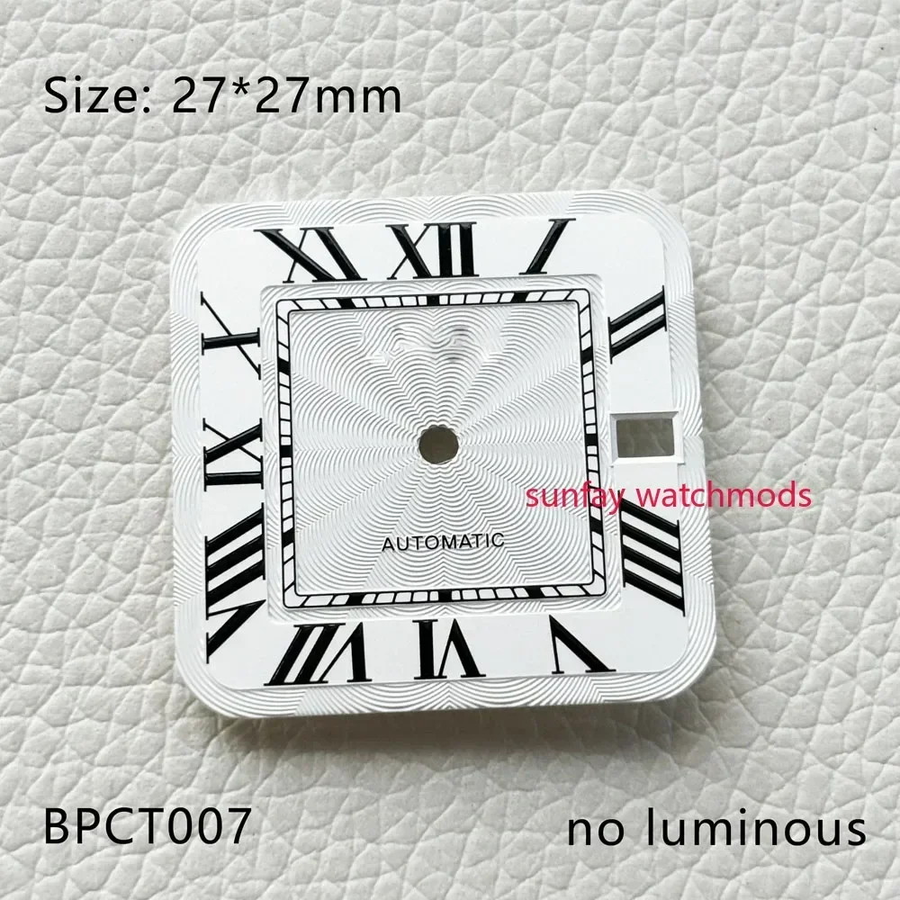 27mm Square Santos NH35 Dial Watch Accessories Custom Watch Watchmods custom logo dials