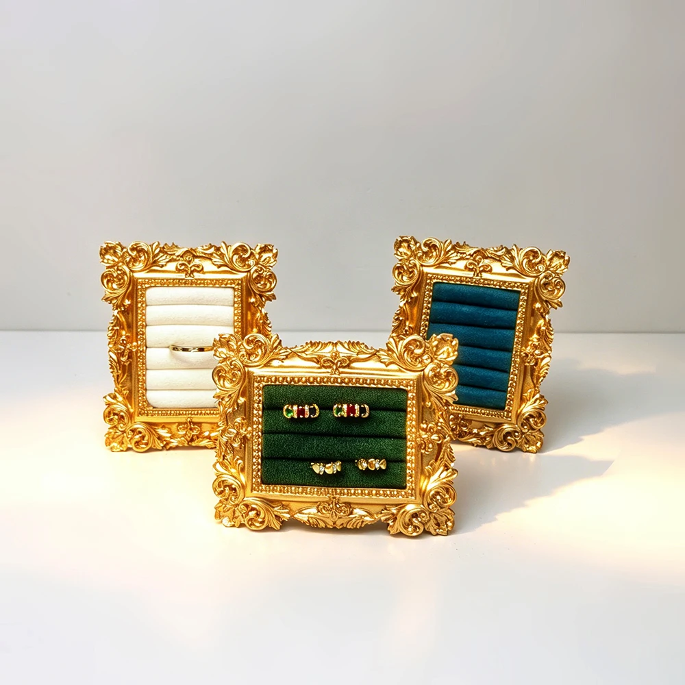 Jewelry Display Stand Vintage Photo Frame Ring Tray Jewelry Store Storage Booth Display Photography Display Item Prop
