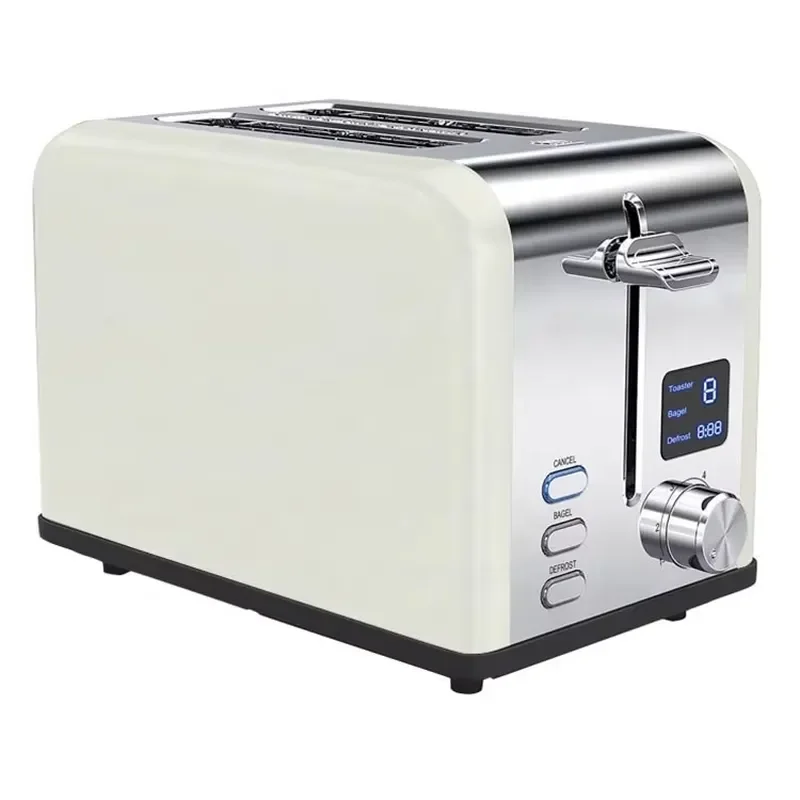 Easy Operation Grill Toaster Smart Hamburger Bun Stainless Steel Toast 2 Slice Electronic Sandwich Bread Toaster