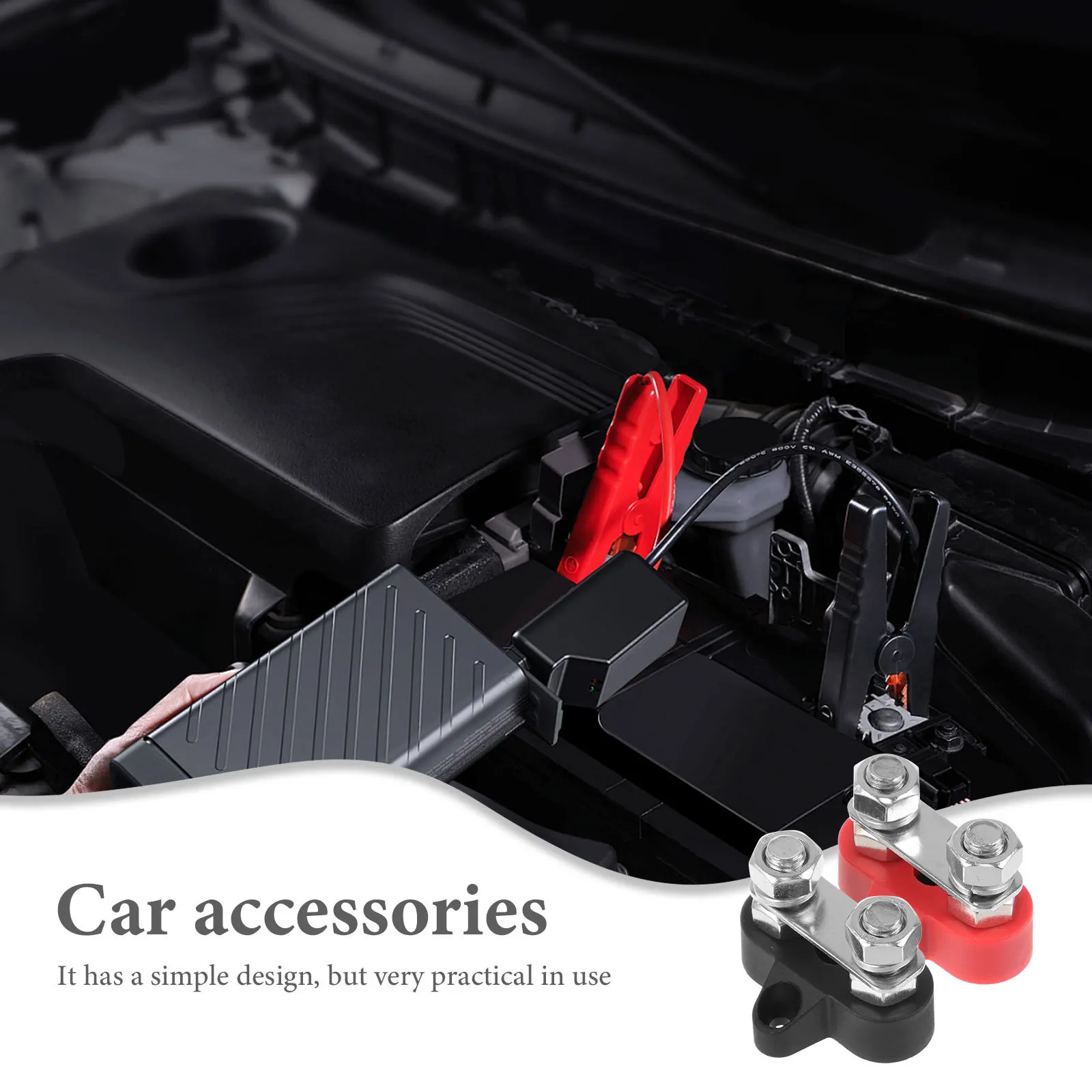 

2Pcs Terminal Distribution Block Heavy Duty Terminal Bus Bar for 48V Car Rv Boat Power System Dual-Wire Screw Design