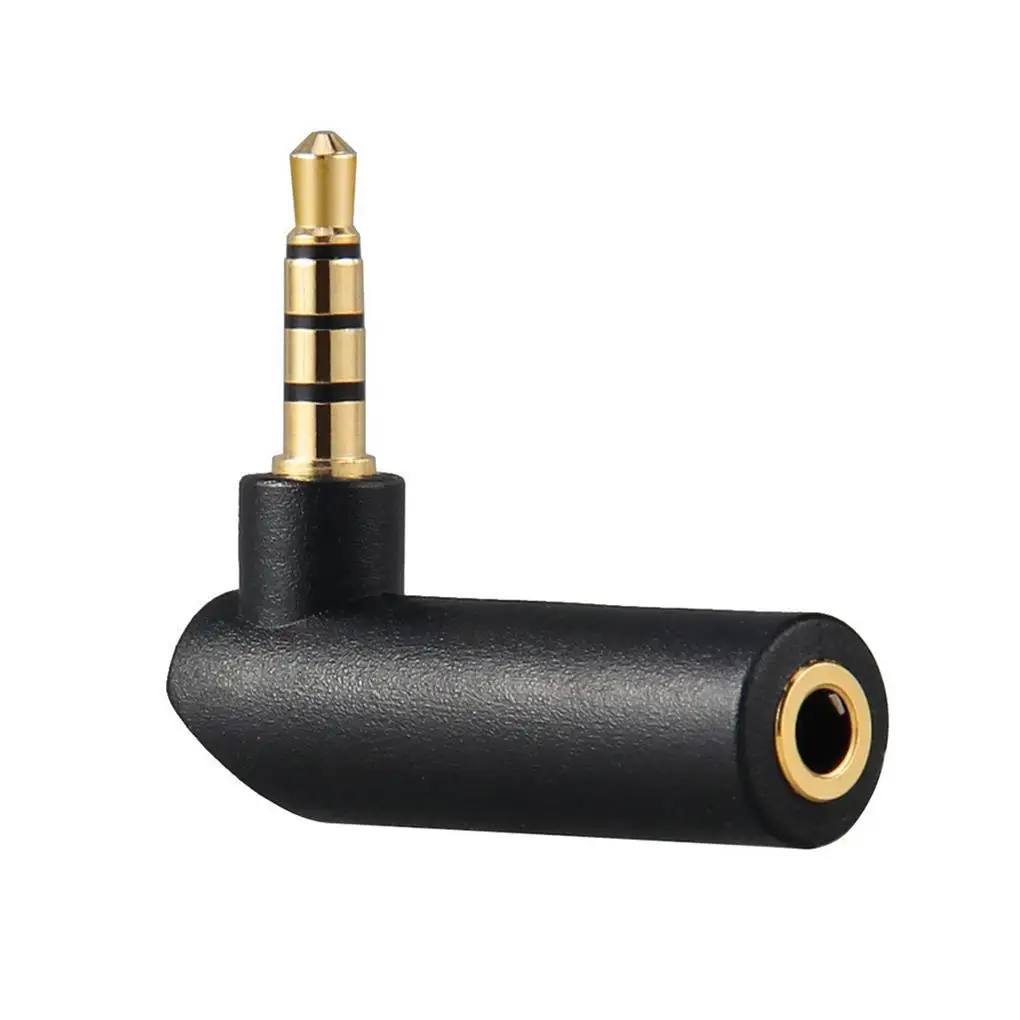 

2 Pieces 3 5mm Audio Adapter Headphone Converter Right Angle Mini Well-matched Professional Electronic Accessory