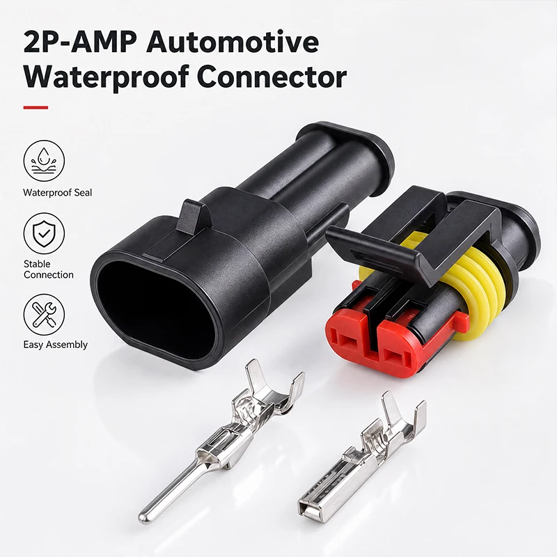 

2P Waterproof Car Connector Set Male Female DJ7041-1.5-11/21 282080-1 Docking Terminal for Automotive Heavy Duty Quick Connect