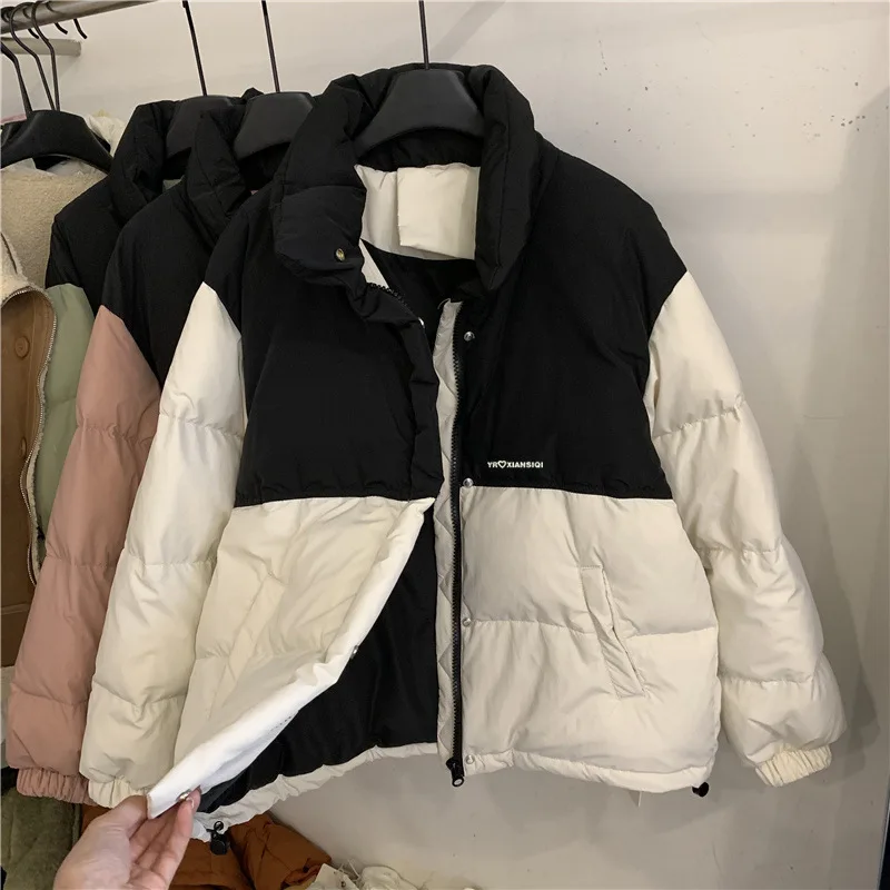 Women's Winter Jacket with Hood Thickened Cotton Warm Outerwear for Cold Weather