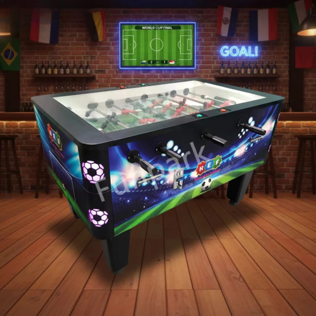 Coin Operated Indoor Children's Soccer Football Game Table Electronic Scoring Football Table