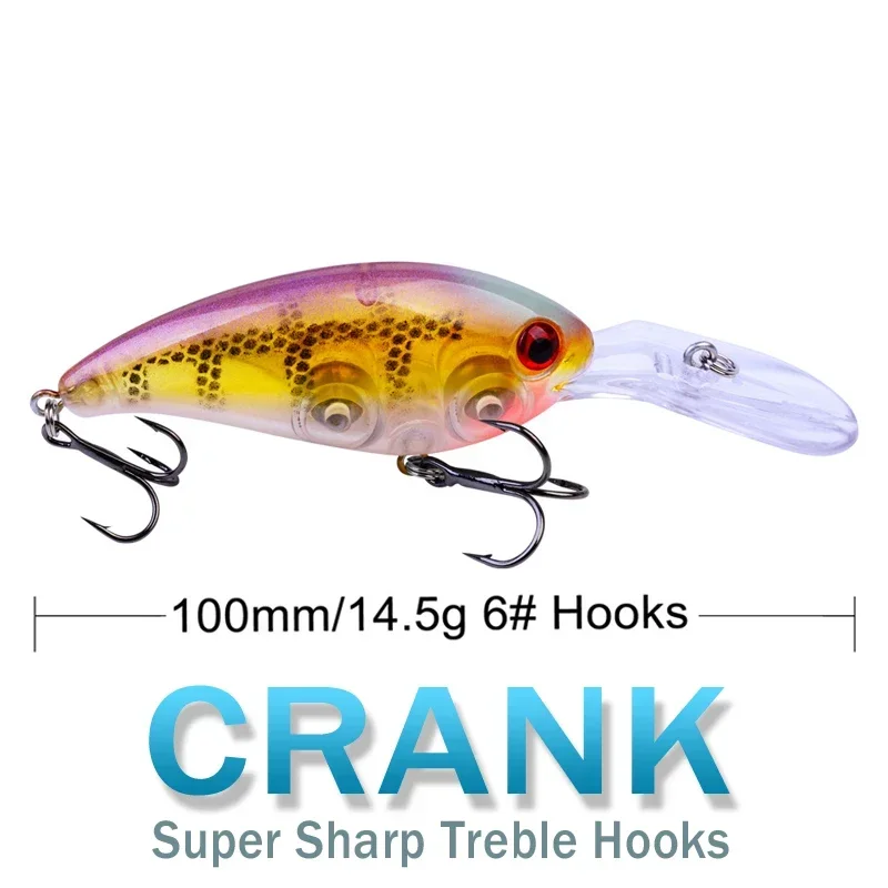 Clearance Sale 10cm-14.5G Plastic Fishing Lure Crank Luya Bait Explosion Model 6# Hook Dhc004 fishing lure fishing accessories