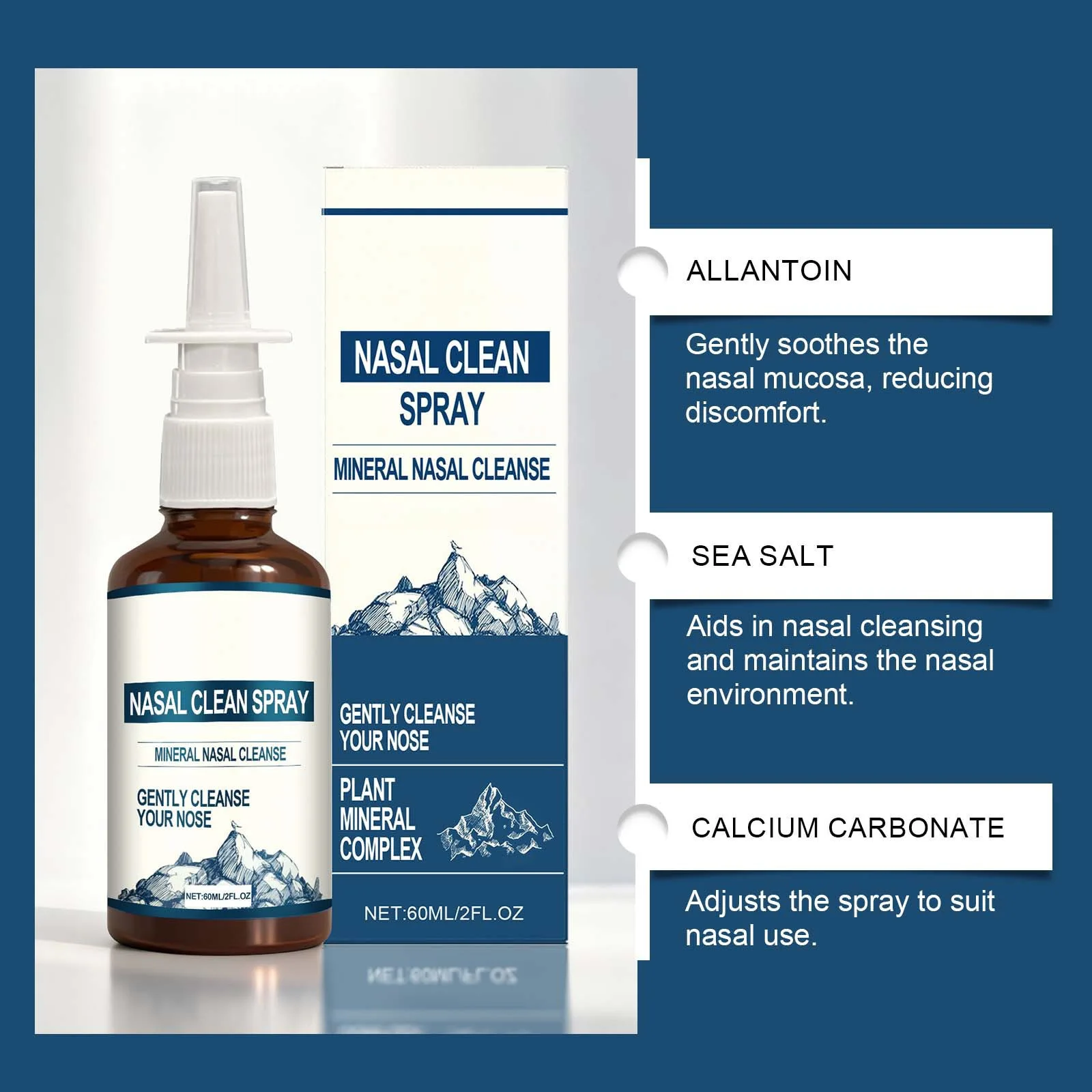 Nasomin Nasal Iodine – Nasal Cleanse– Neutralize Nose - Iodine + Fulvic Acid Blend -100% Natural Mineral Complex