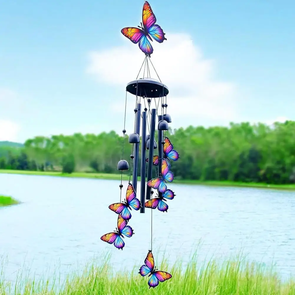 Relaxing Wind Chime Metal Wind Chime for Outdoors Butterfly Bird Hanging Decor Hummingbird Garden Windchimes for Patio for Women