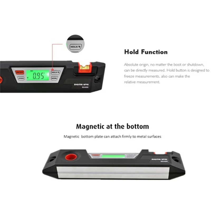 Magnetic Electronic Digital Display Inclinometer Angle Slope Measure Instrument Level Goniometer Incline Meter for DIY Home Deco