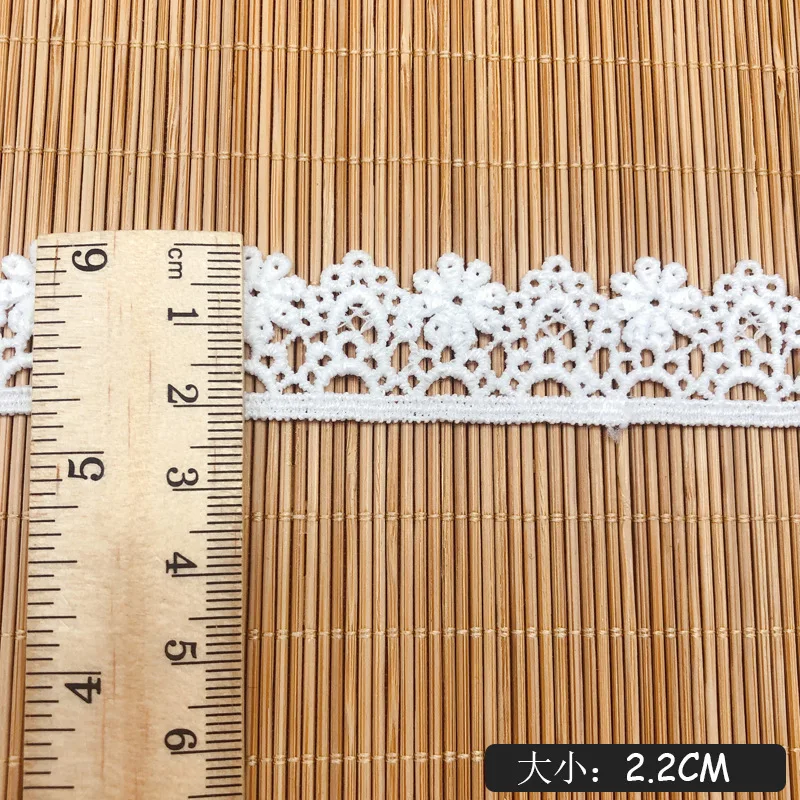 3Yards Embroidered Hollow Small Flower Patchwork Silk Lace Fabric DIY Clothing Accessories