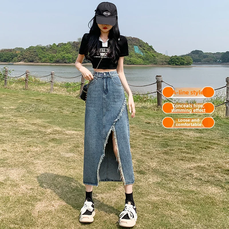 Yüksek Bel Asimetrik Vintage D - Denim Skirt Midi Vintage incelemesi ve fiyatı