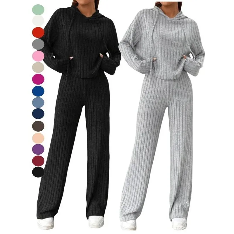 

Women's Knitted Hoodie Sweat Suit Summer Fashion Set No Brand Registered Trademark Xb1732039301027041708 Spring Collection