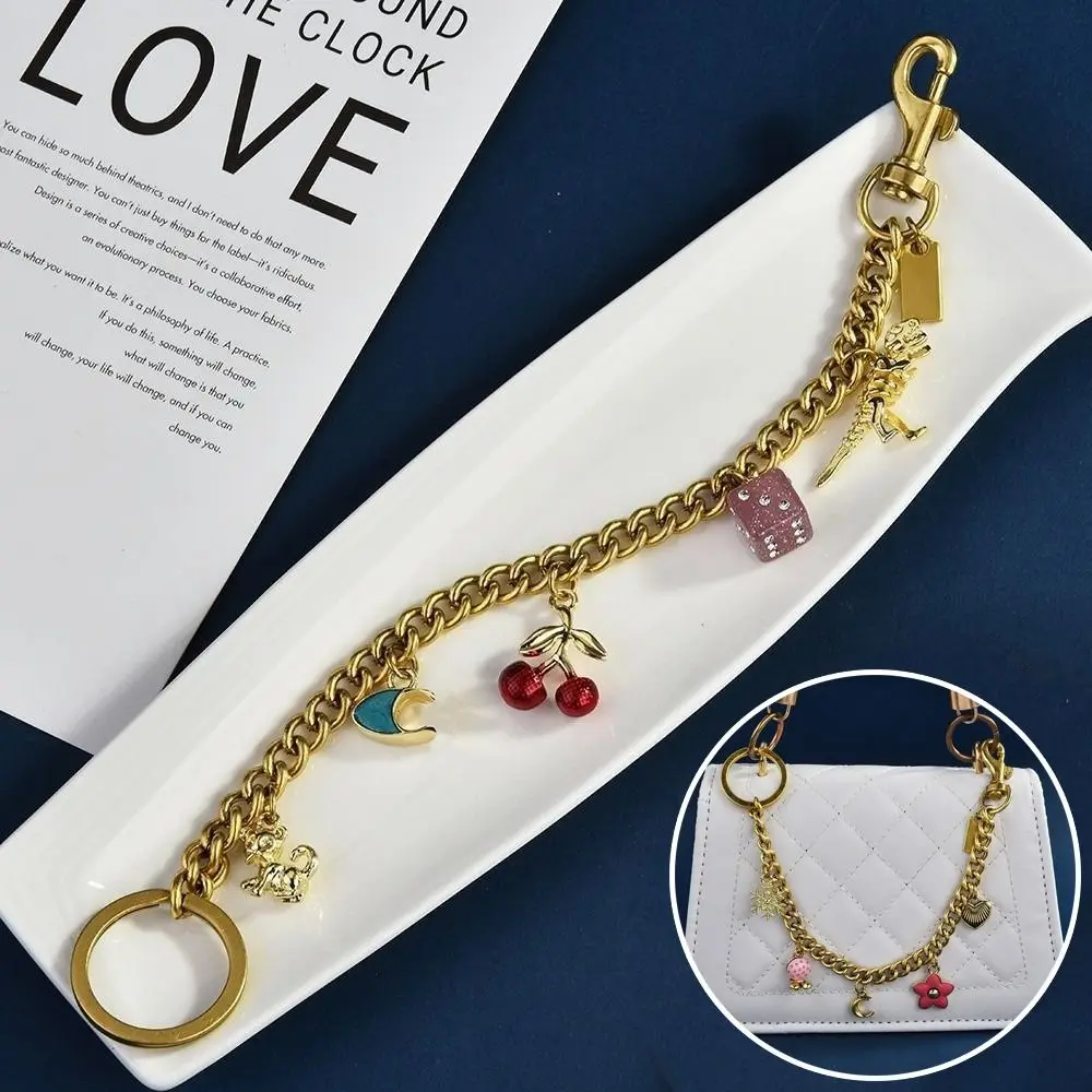 

Ins Style Crossbody Messenger Bag Chain Hanging DIY Bag Pendant Decoration Flower Shape Bag Accessories Keychain
