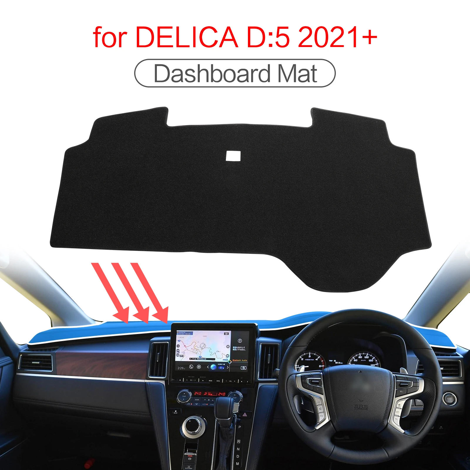 

for MITUBIST DELICA D:5 D5 2021 2022 2023 2024 Car Dashboard Mat Sunshade Protective Carpet Dash Mat Dashmat