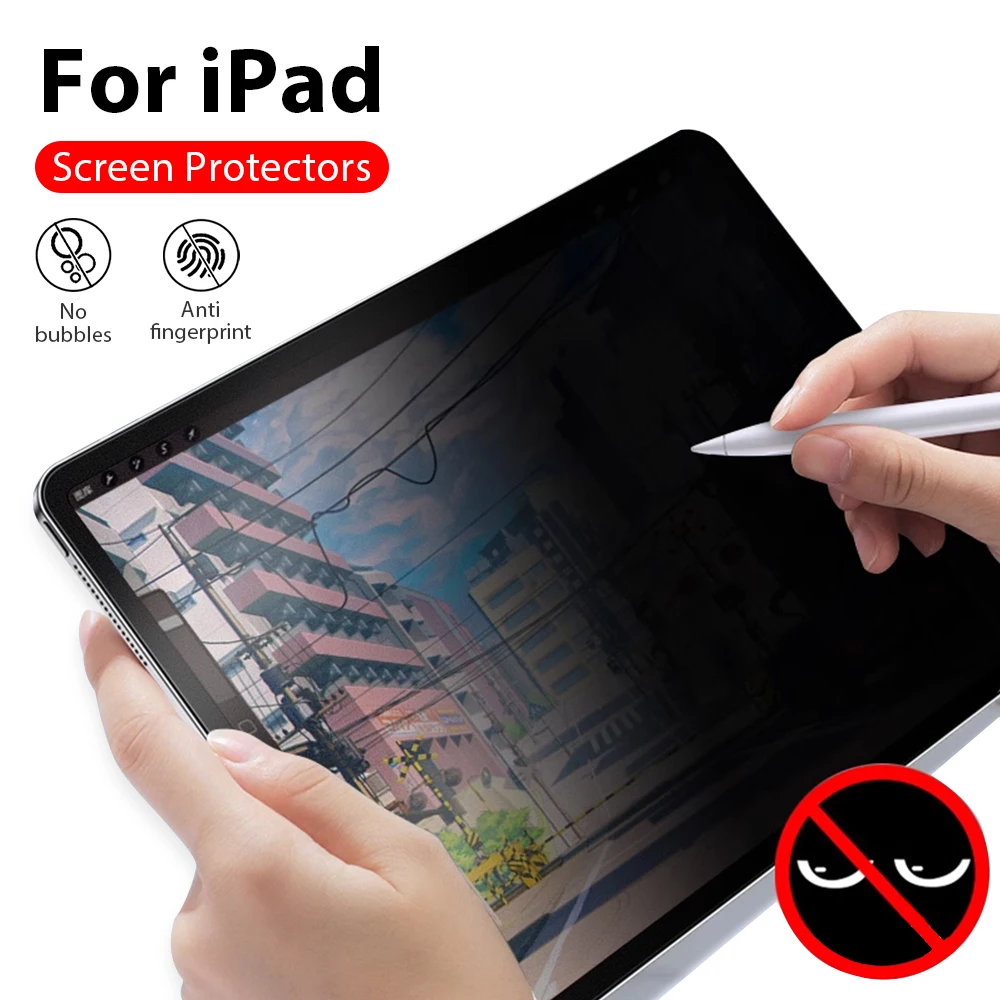 Privacy Tempered Glass For iPad A16 Air 11th M3 M4 4 5 Pro 13  11 2026 M5 10th 10 Generation Screen Protector