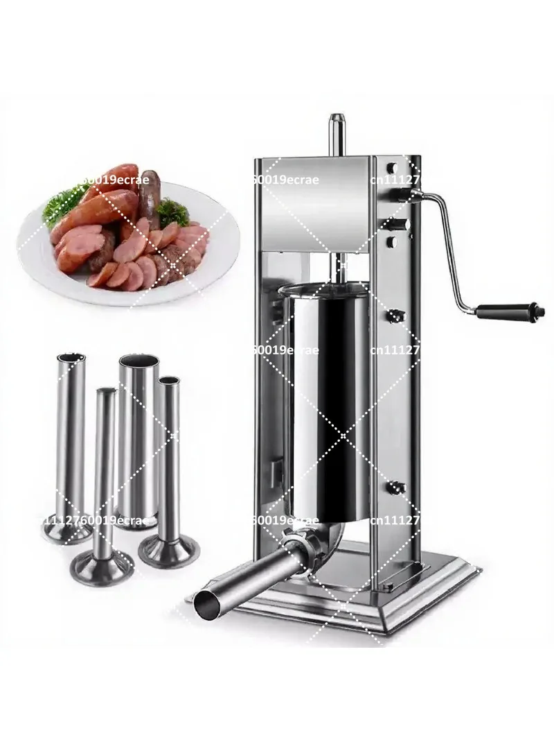 Commercial Household Sausage Stuffer 3L 5L 7L Vertical Stainless Steel Manual Sausage Maker