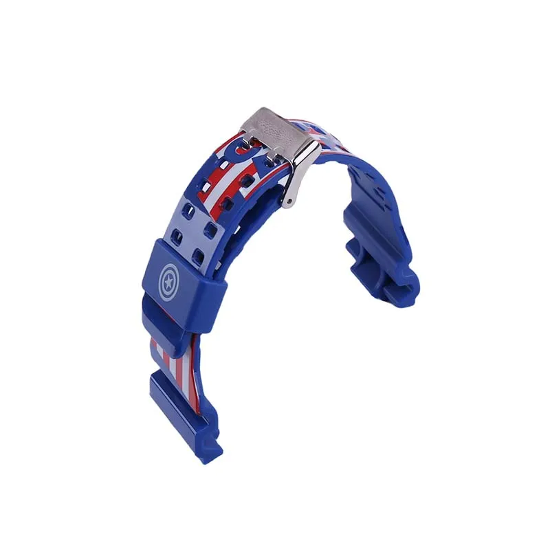 Men's resin watch strap for Casio GD GA GB GAX GLS-100 110 120 130 700 140 710 150 Black Gold shiny women rubber wristband 16mm