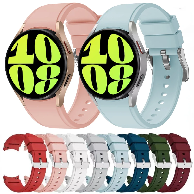 Silicone strap For Samsung Galaxy 7 6 5 4 40mm 44mm/5 Pro 45mm Sports Wristband Samsung Galaxy Watch 6 4 Classic 47mm 43mm 46mm