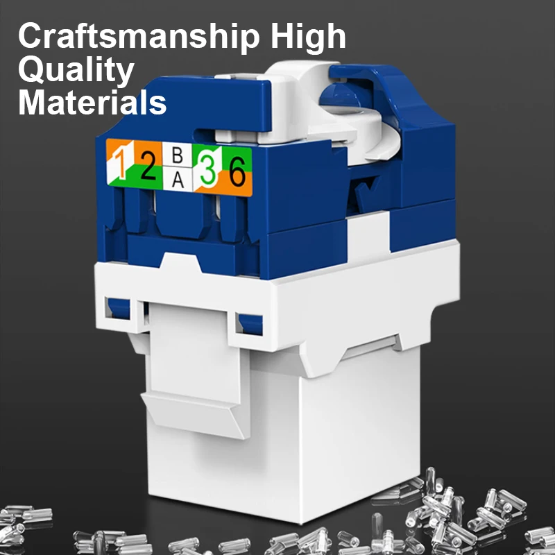 Rj45 Keystone Jack, Cat6 Cat5e Cat6a Gereedschapsvrije Zelfsluitende Module Adapter Geen Punch-Down Gereedschapscouplers