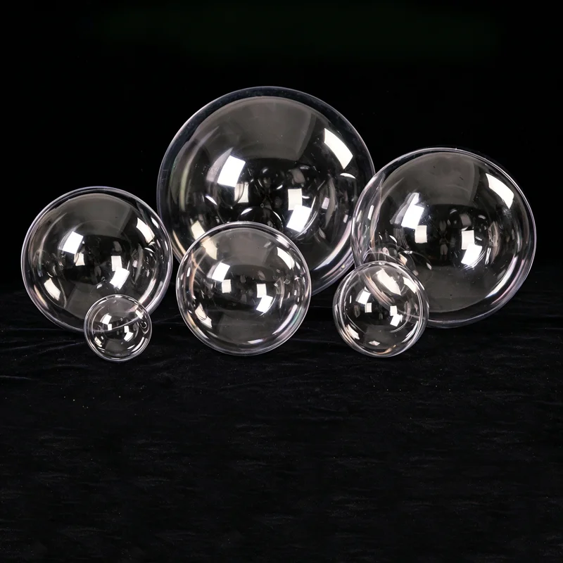 Dia 2.8mm-16mm DIY Hollow Balls Christmas Plastic Transparent Fillable Bauble Xmas Tree Hanging Ornaments Home Party Gifts Decor