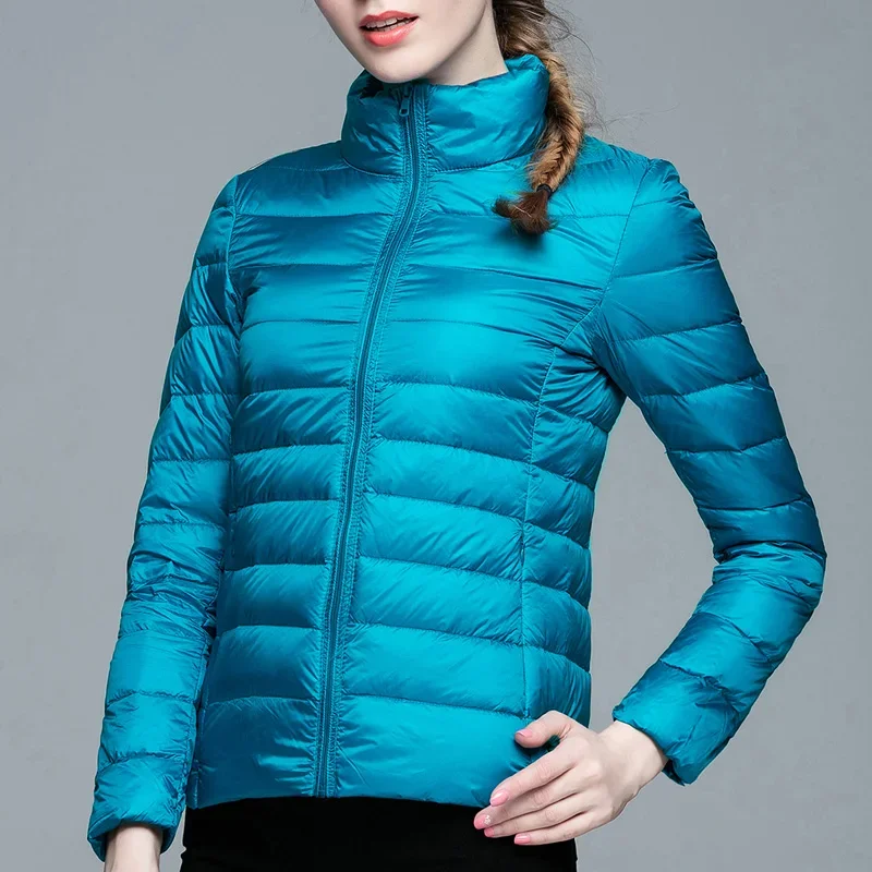 2023 New Brand 90% White Duck Down Jacket Women Autumn Winter Warm Coat Lady Ultralight Duck Down Jacket Female Windproof Parka