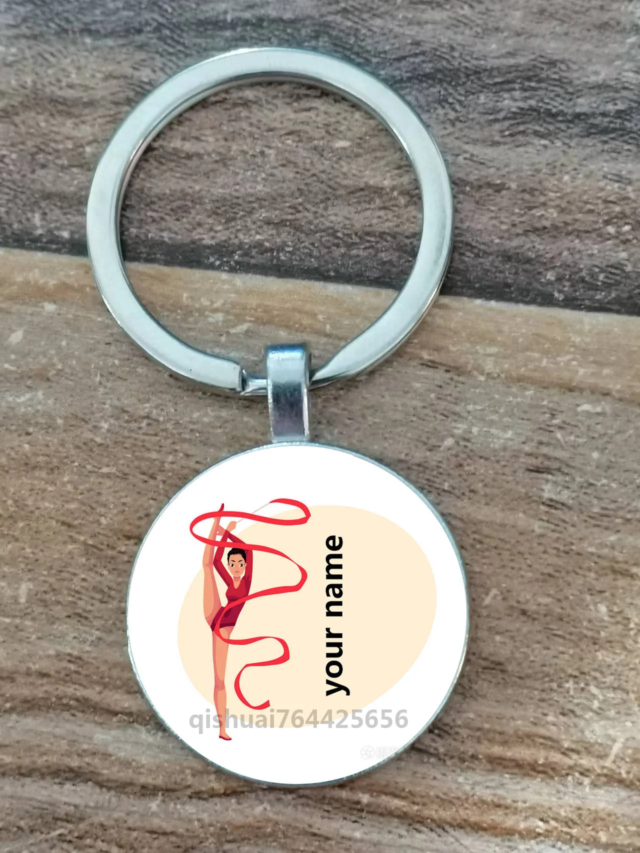 Diy Custom Name / Rhythmische Gymnastik Schlüsselanhänger / Turnerin Custom Name, Design Gymnastik Private Custom Name Schlüsselanhänger Anhänger Com – Detail 7