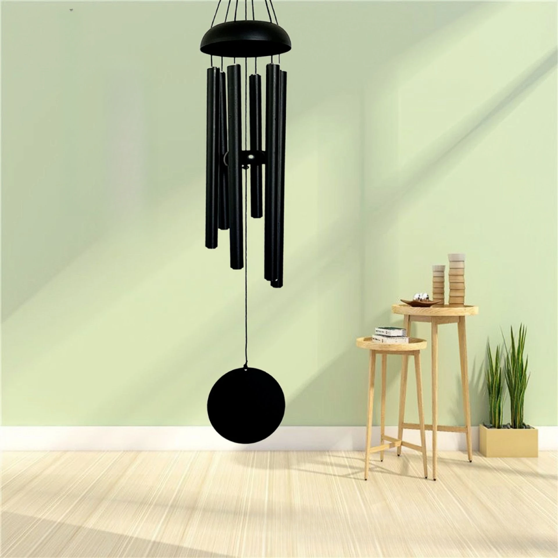 1pcs European & American Style Metal Wind Chimes - Creative Home Hanging Decor Outdoor Garden Musical Ornament Metal Craft Gift