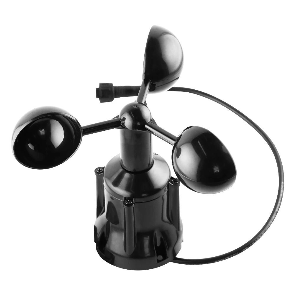PNP NPN 30m/s Wind Speed Sensor Weather Station Outdoor 3 Cup Anemometer Sensor High Precision Output RS485 4-20MA 0-5V 0-10V